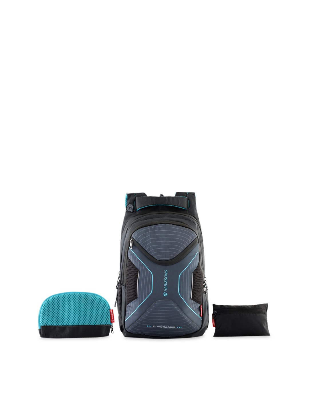 

Harissons Unisex Grey Laptop Backpack with Reflective Strip