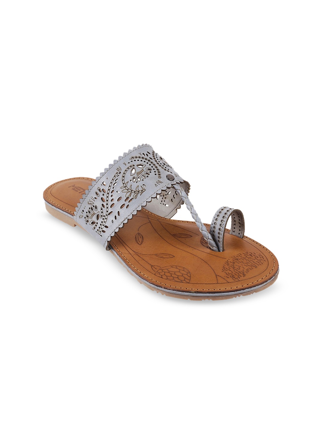 

Metro Women Grey Textured One Toe Flats