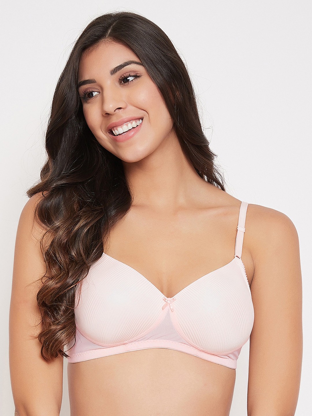 

Clovia Pink Solid Non-Wired Lightly Padded T-shirt Bra