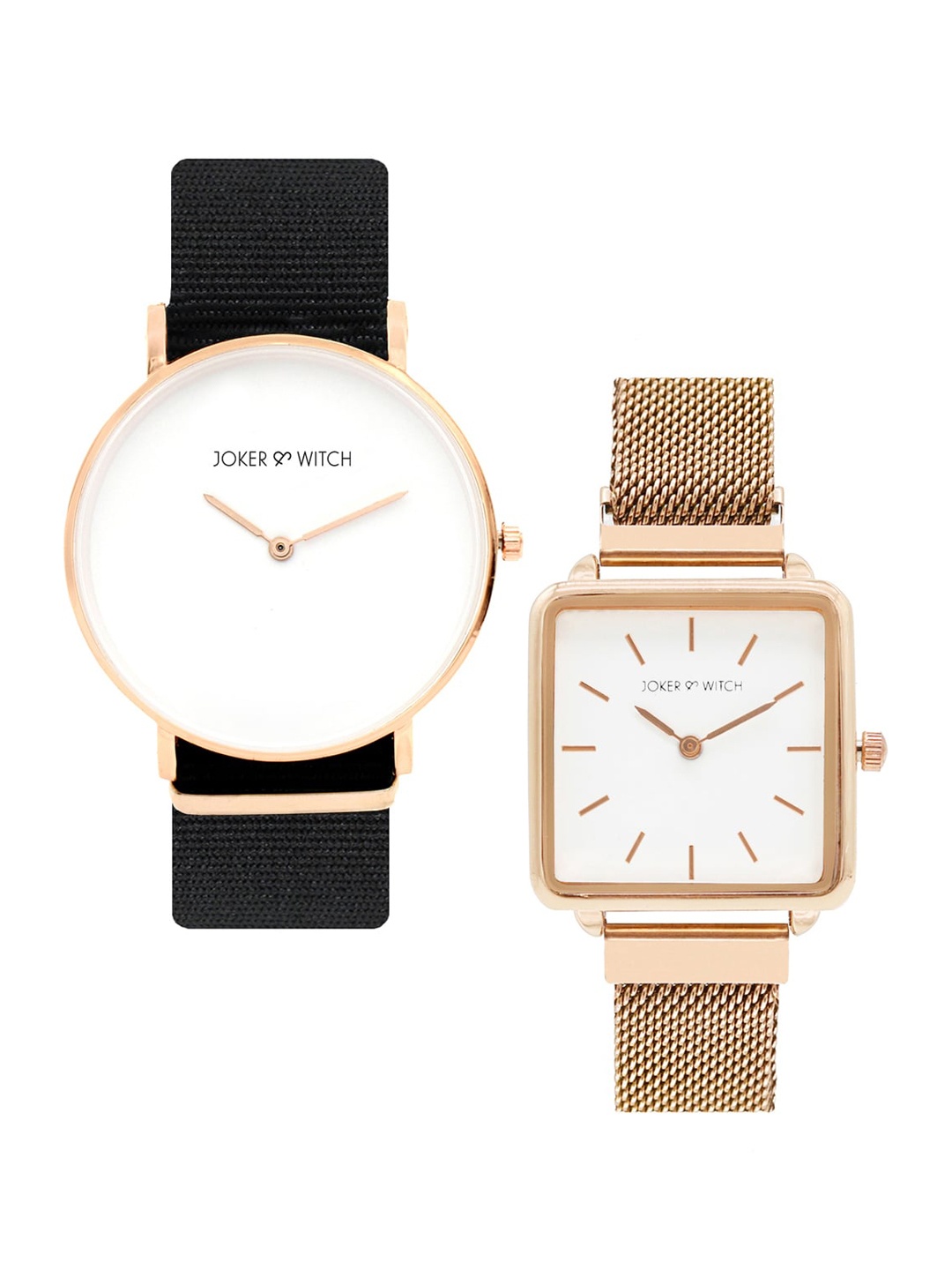 

JOKER & WITCH Jimmy & Gretchen Couple Watch Gift Set-JWCW162, Black