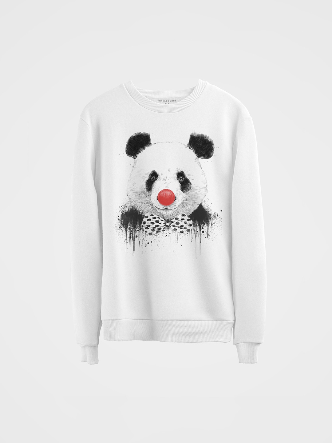 

THREADCURRY Unisex Kids White Embroidered Sweatshirt