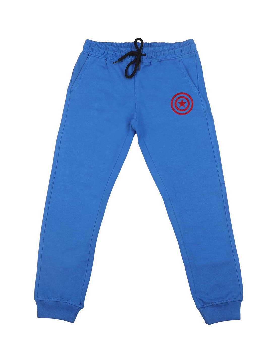

Marvel by Wear Your Mind Boys Blue Solid Straight-Fit Joggers