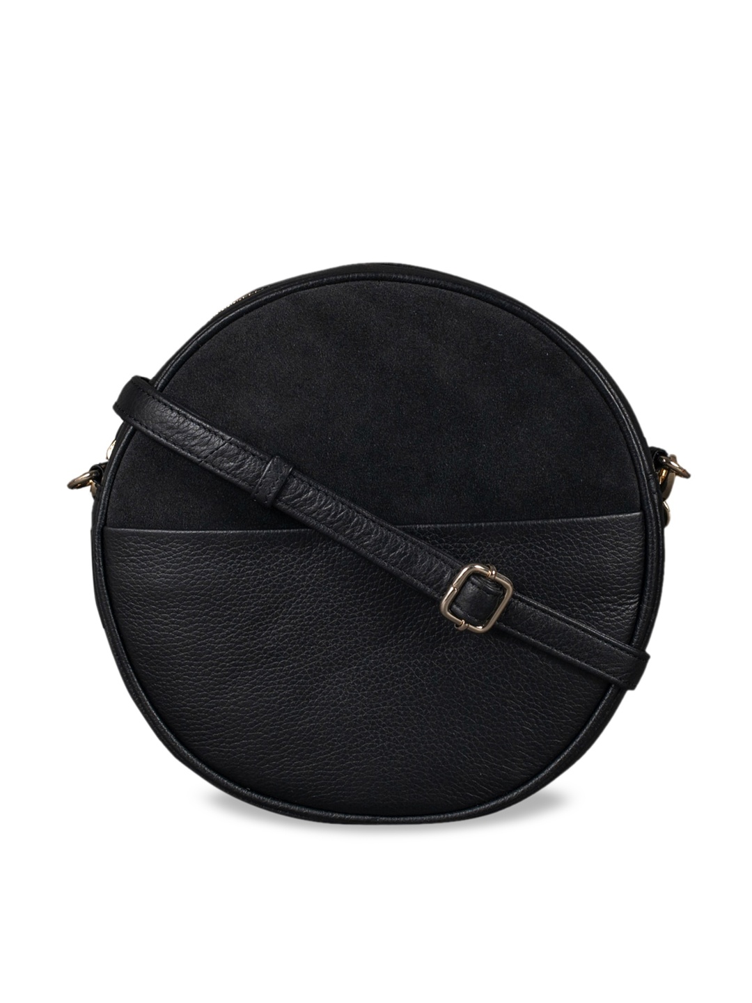 

MAI SOLI Women Black Textured Leather Crossbody Bag