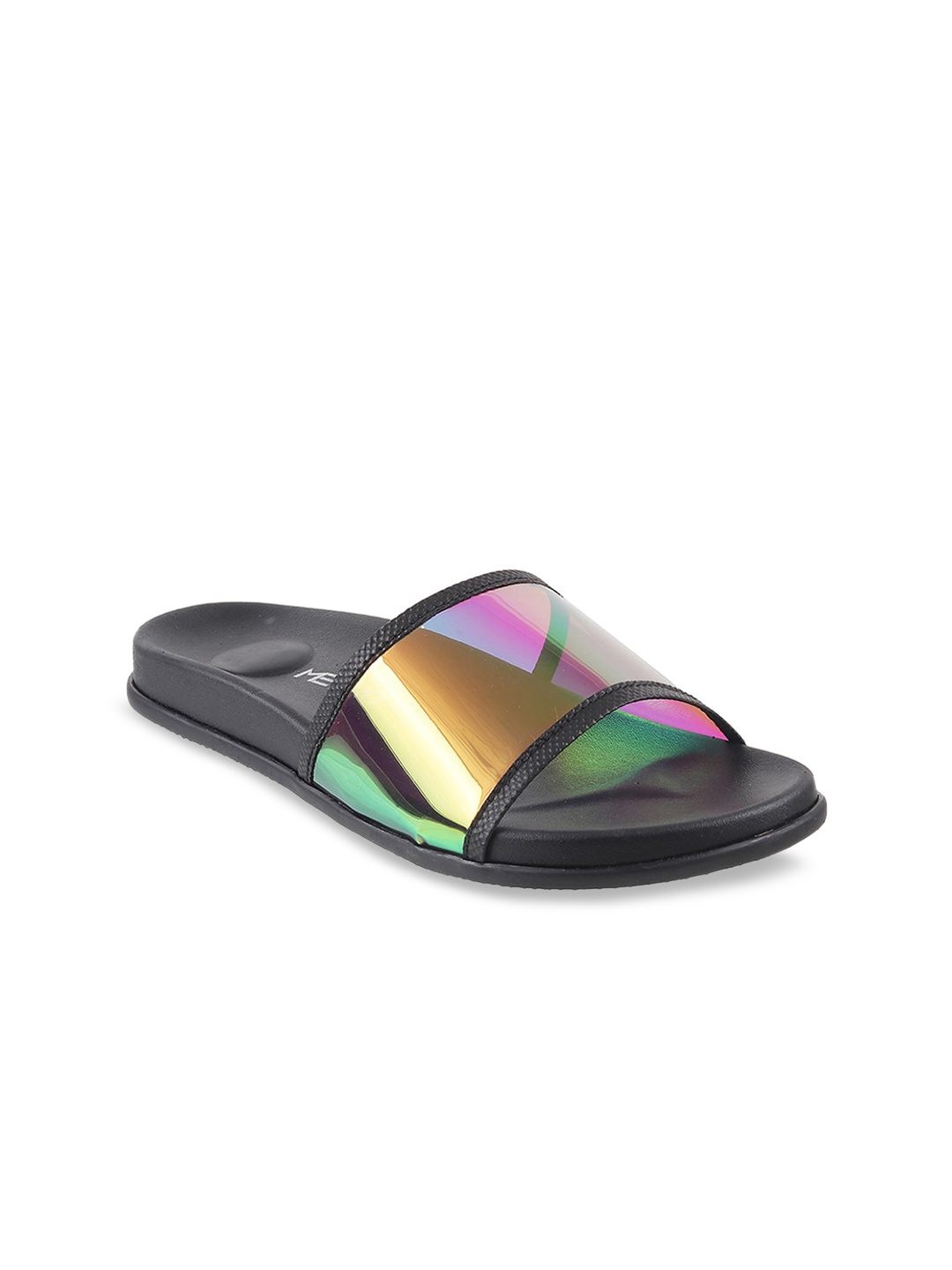 

Metro Women Black Solid Open Toe Flats
