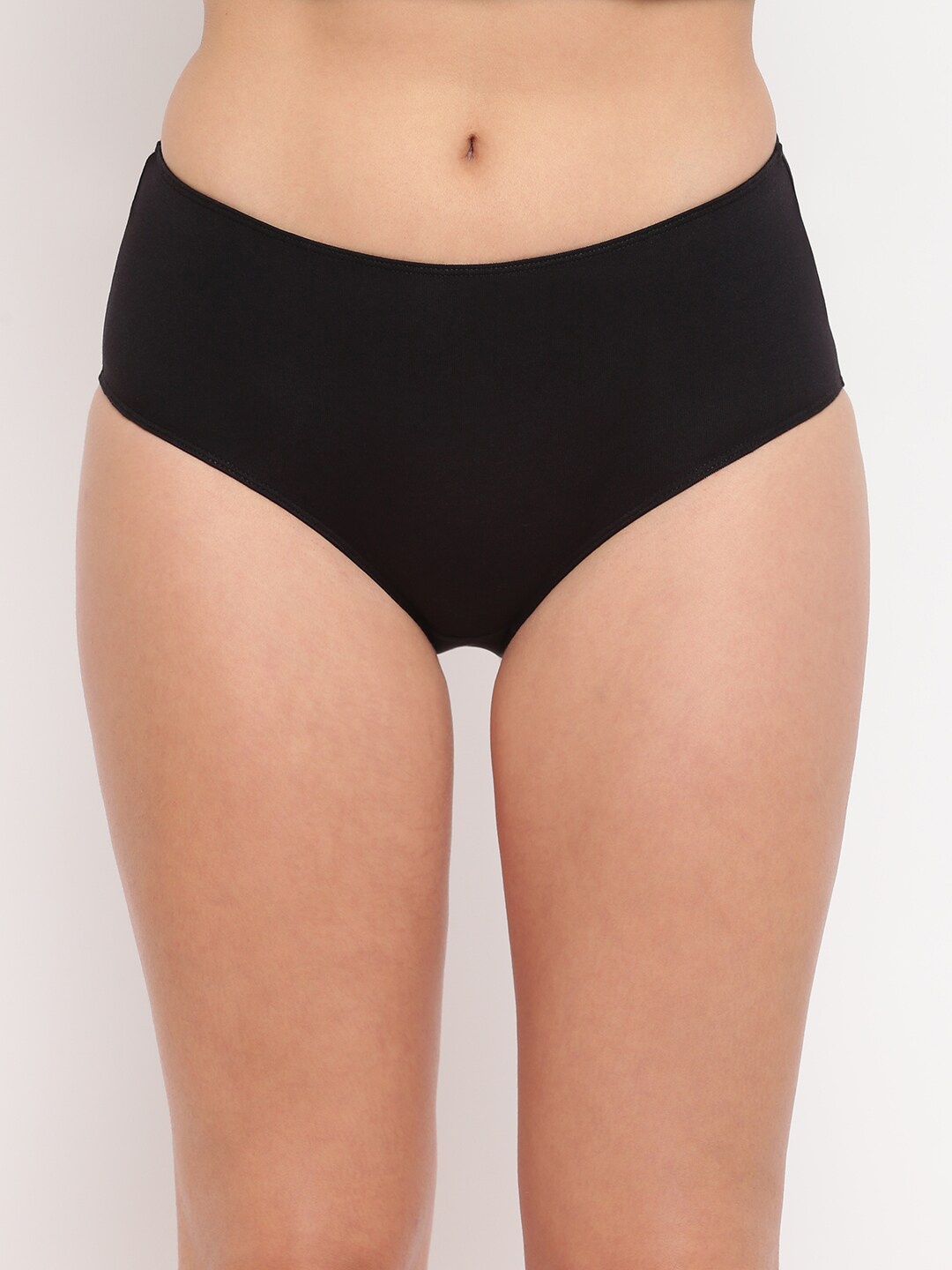 

BASIICS by La Intimo Women Black Solid Please Hipster Briefs BCPFB11