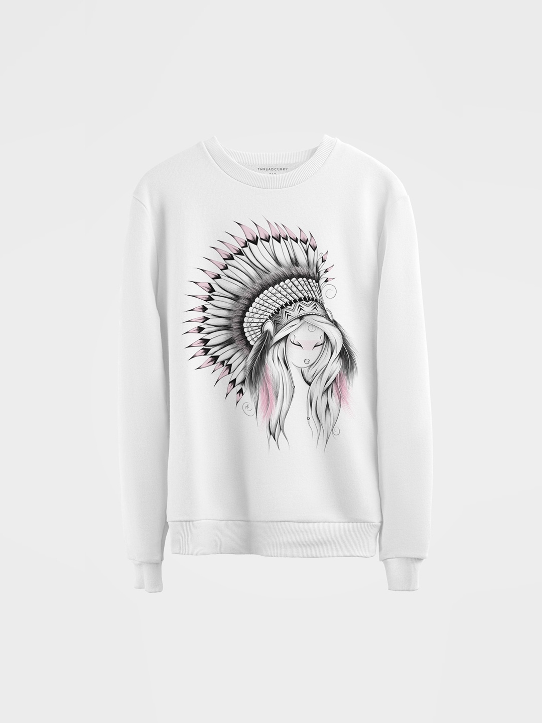 

THREADCURRY Unisex Kids White Printed Sweatshirt