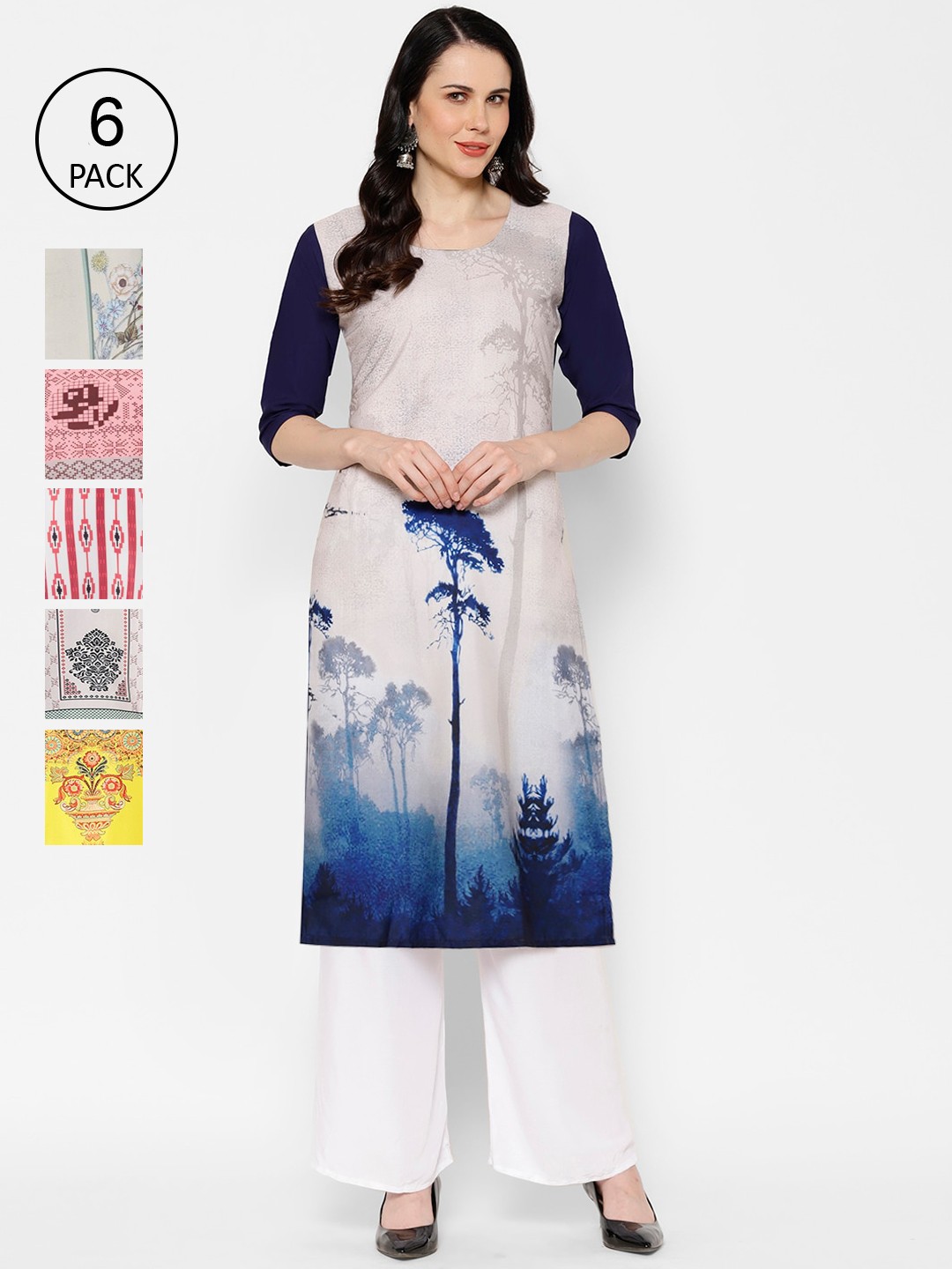 

7Threads Women Multicoloured Printed Sequins Crepe Kurta, Multi