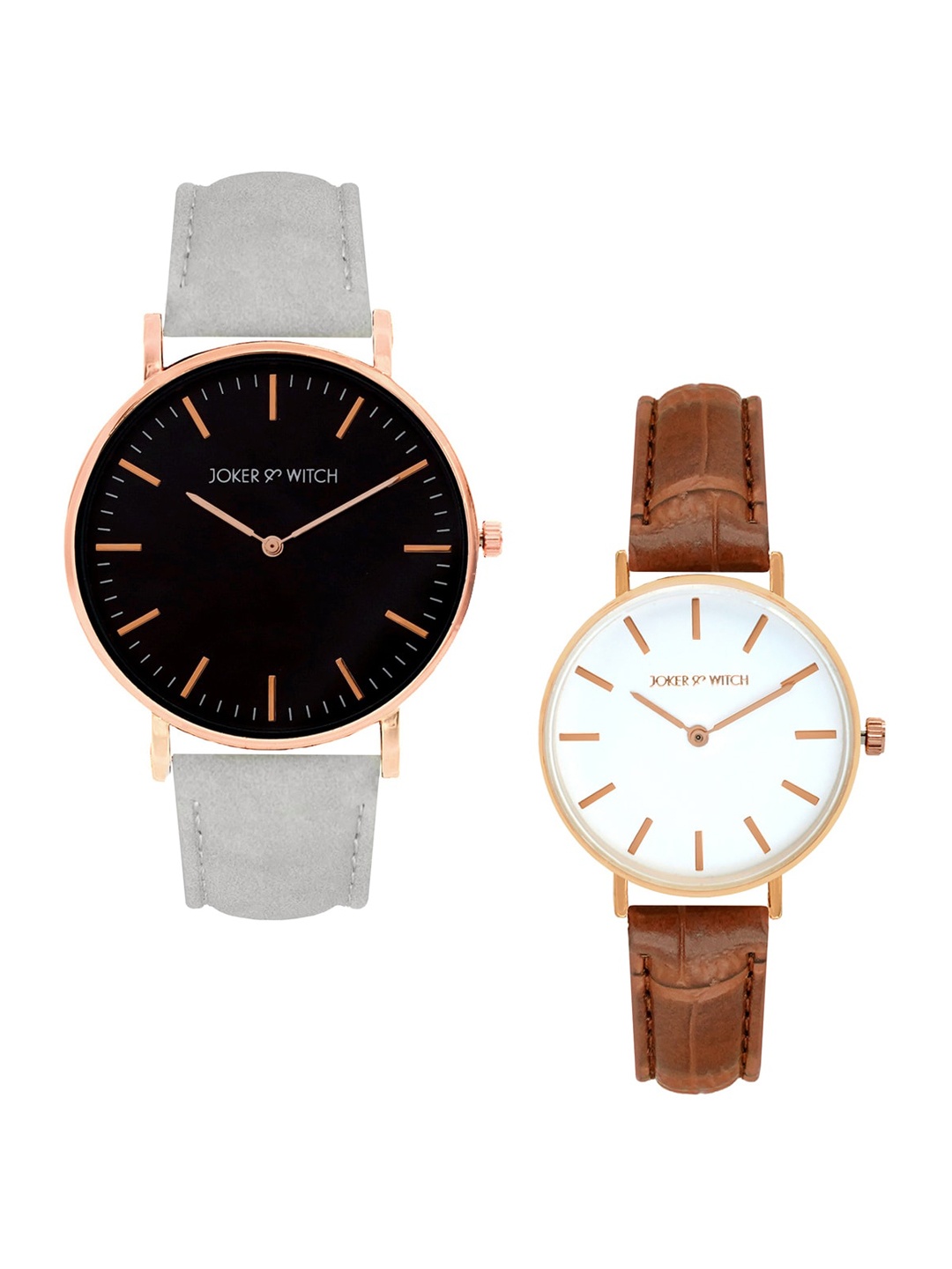 

JOKER & WITCH Scott & Kira Couple Watch Gift Set JWCW190, White