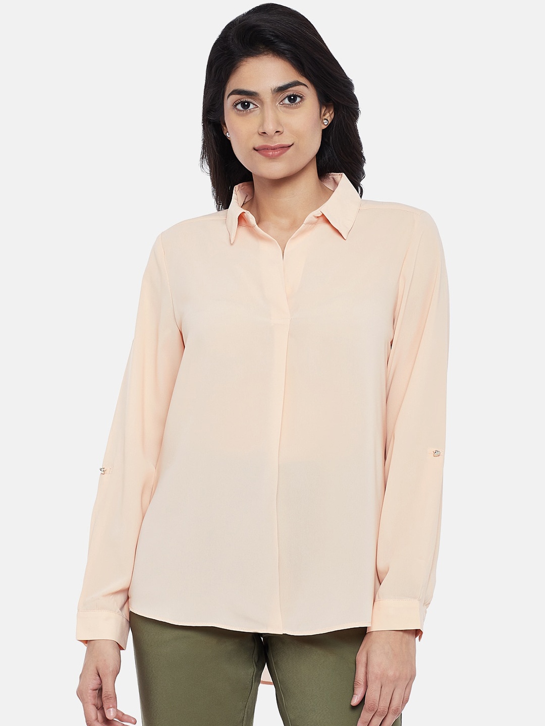 

Annabelle by Pantaloons Beige Shirt Style Top