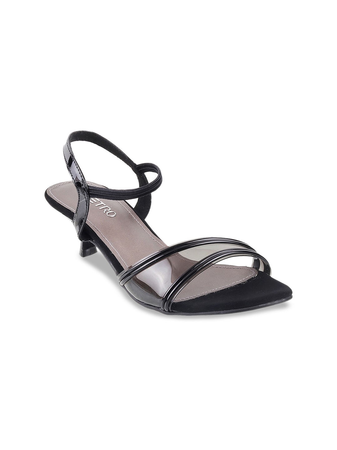 

Metro Women Black Solid Kitten Heels