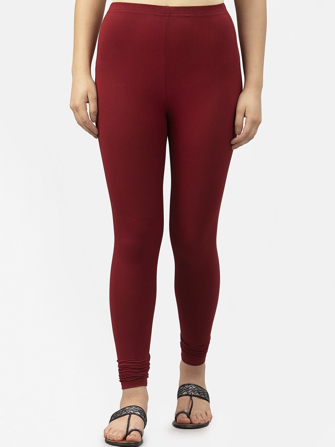 

Style Quotient Women Maroon Solid Ankle-Length Leggings