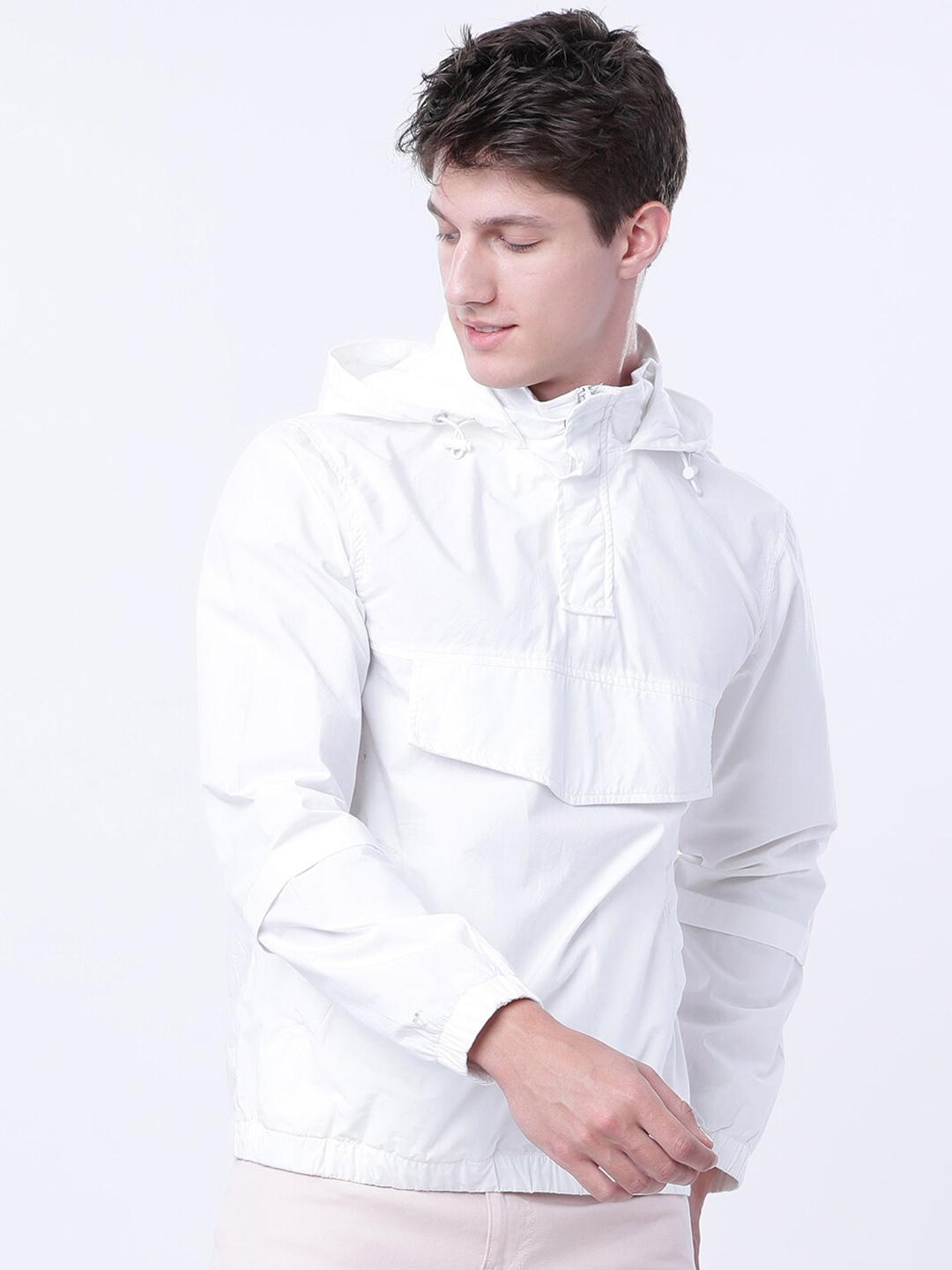 

LOCOMOTIVE Men White Solid Tailored Shacket