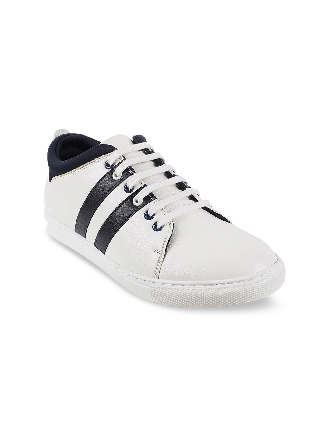 

Metro Men Black & White Striped Driving Shoes