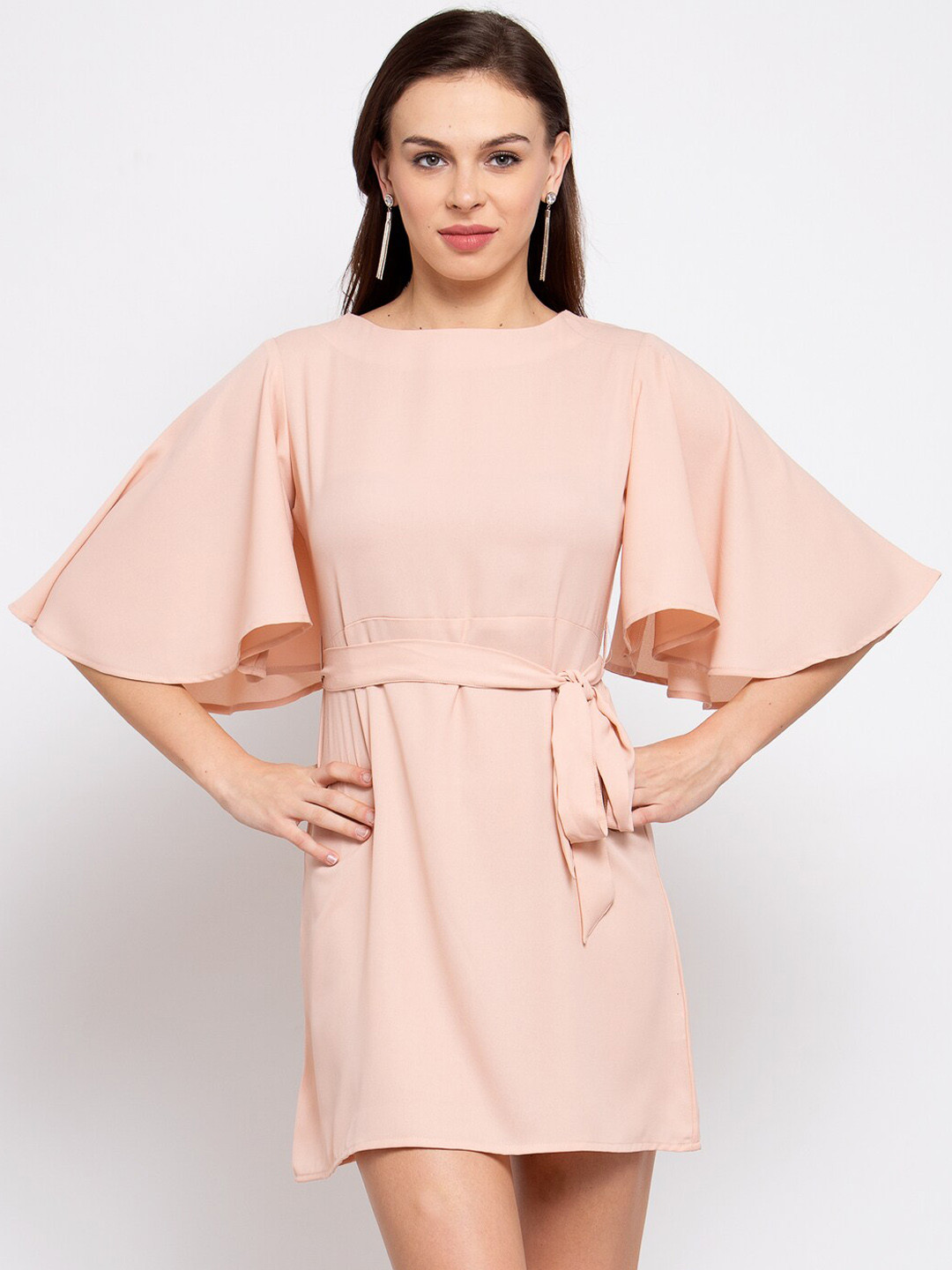 

Style Quotient Women Nude-Coloured Solid Sheath Dress