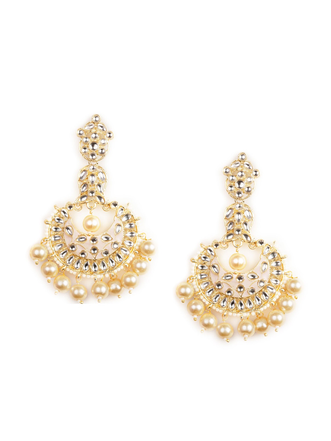 

NAMASYA Gold-Toned Contemporary Chandbalis