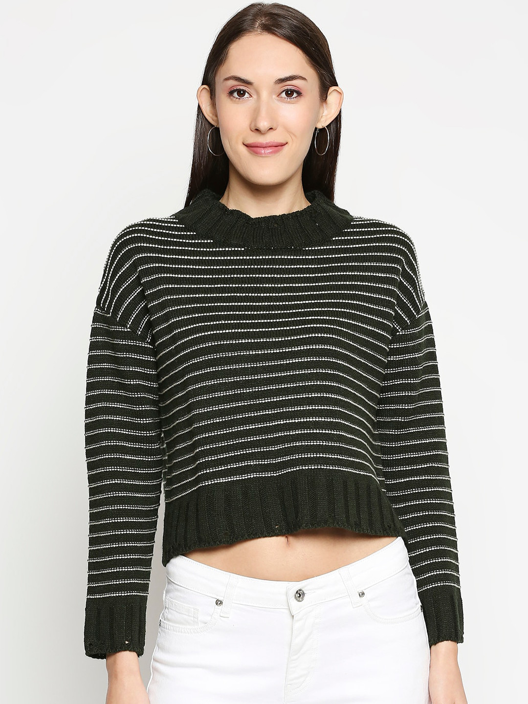

People Women Green Striped, Black