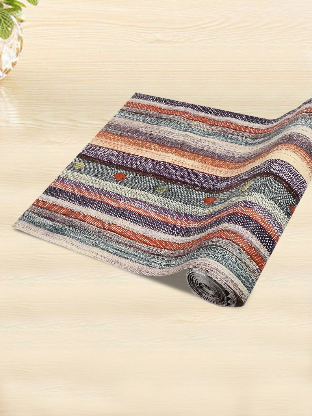 

Kuber Industries Blue & Grey Striped Wardrobe Kitchen Drawer Shelf Liner