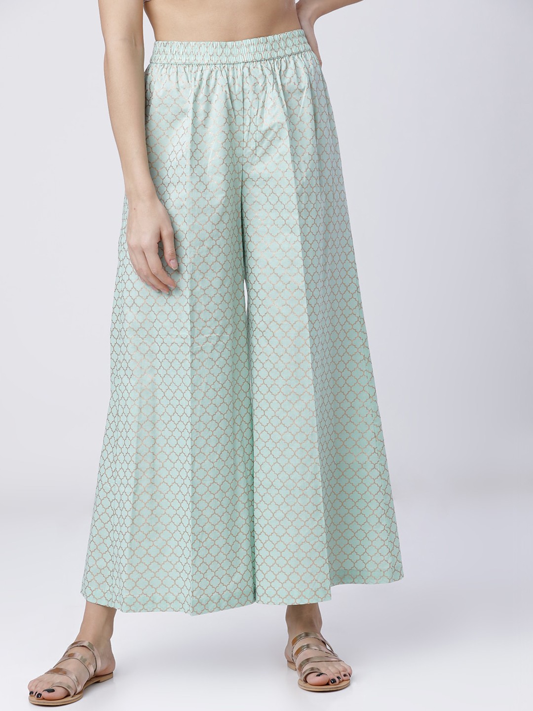 

Vishudh Women Turquoise Blue Printed