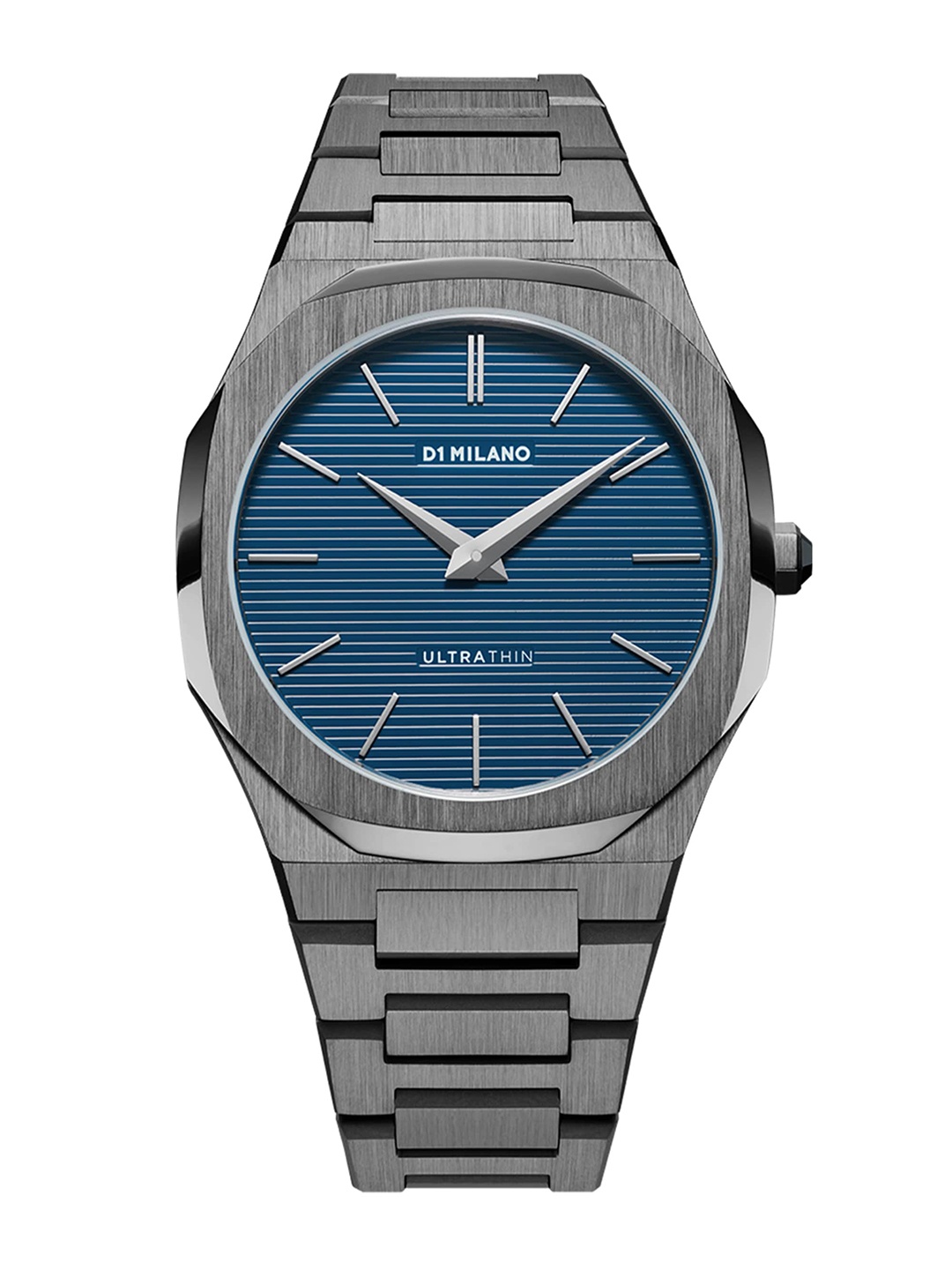 

D1 Milano Men Ultra Thin Striped Bracelet Analogue Watch UTBJ12, Blue