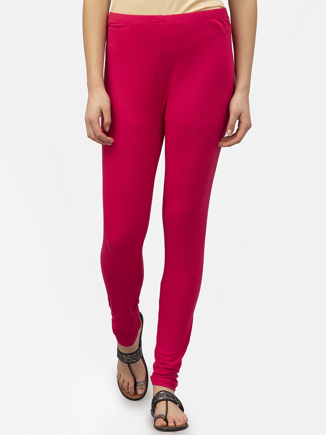 

Style Quotient Women Pink Solid Ankle-Length Leggings, Fuchsia