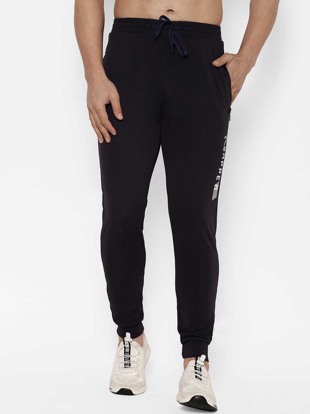 

SAPPER Men Navy Blue Solid Slim-Fit Joggers