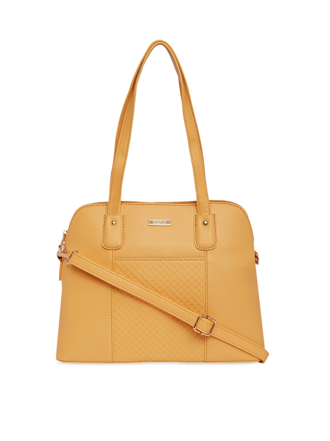 

CERIZ Yellow Solid Shoulder Bag