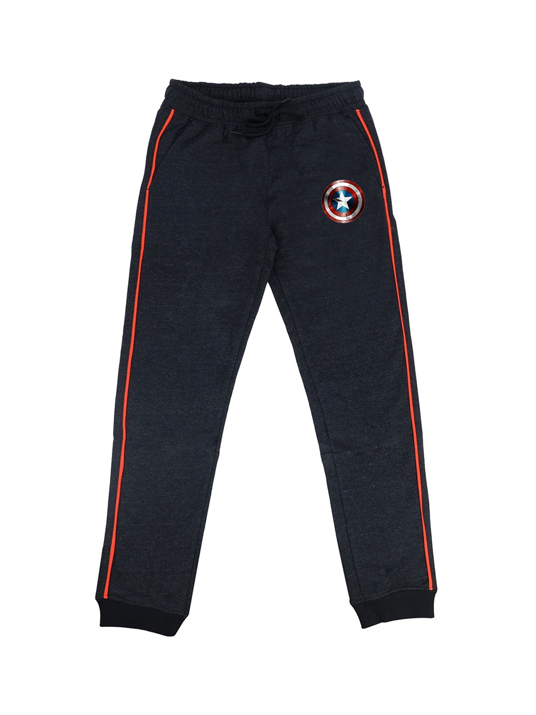

Marvel by Wear Your Mind Boys Charcoal Grey & Red Solid Straight-Fit Joggers