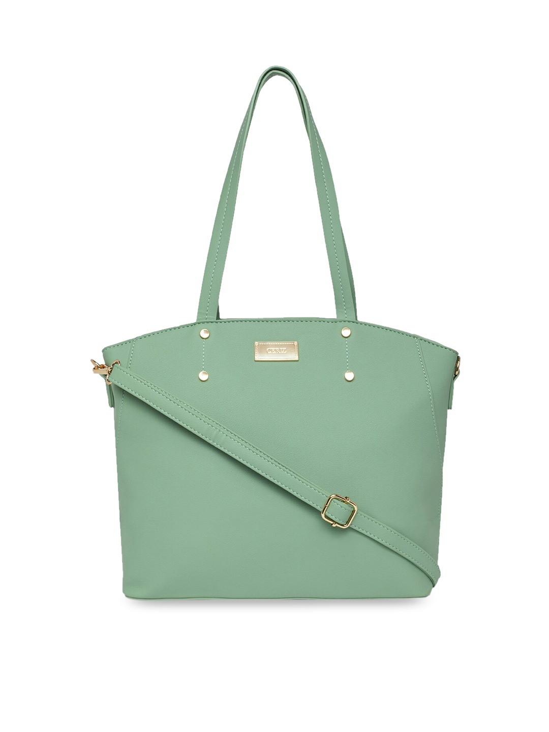 

CERIZ Green Solid Handheld Bag