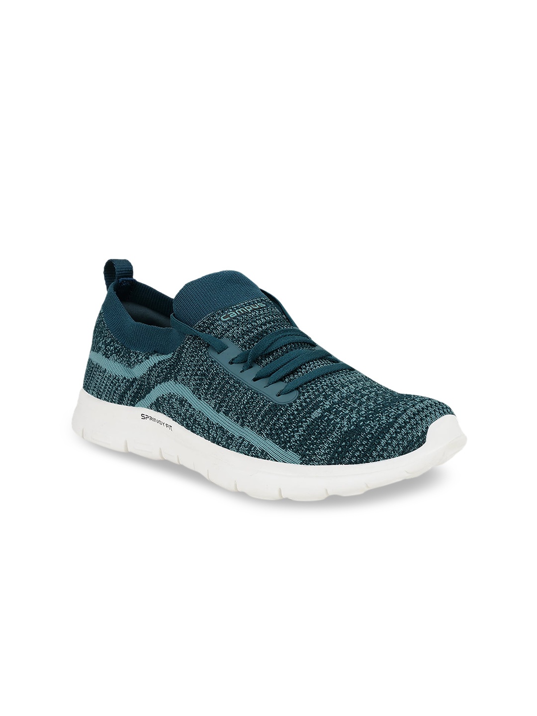 

Campus Women Teal Mesh Mid-Top Running Shoes