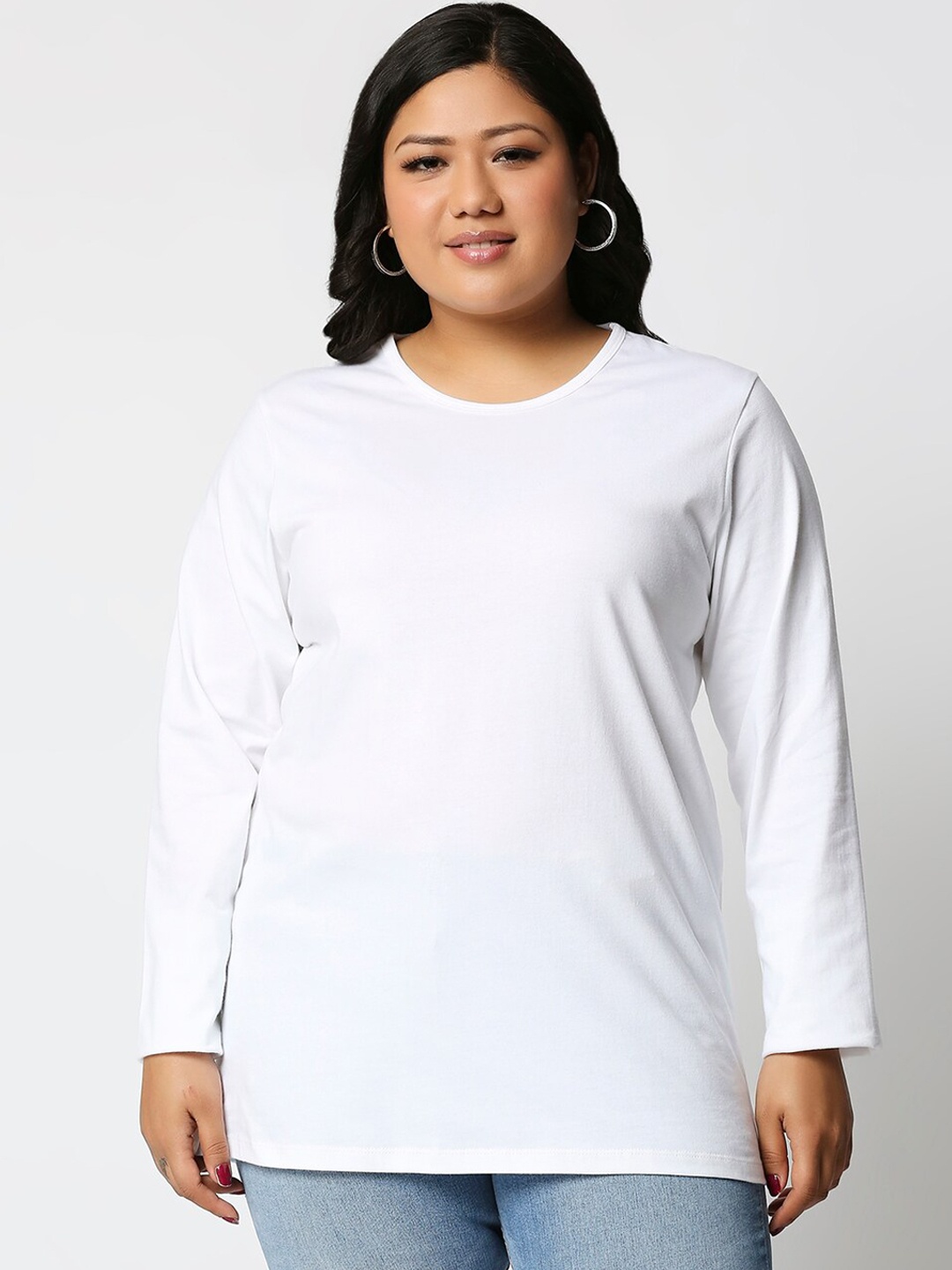 

Bewakoof Plus Slim Fit T-shirt, White