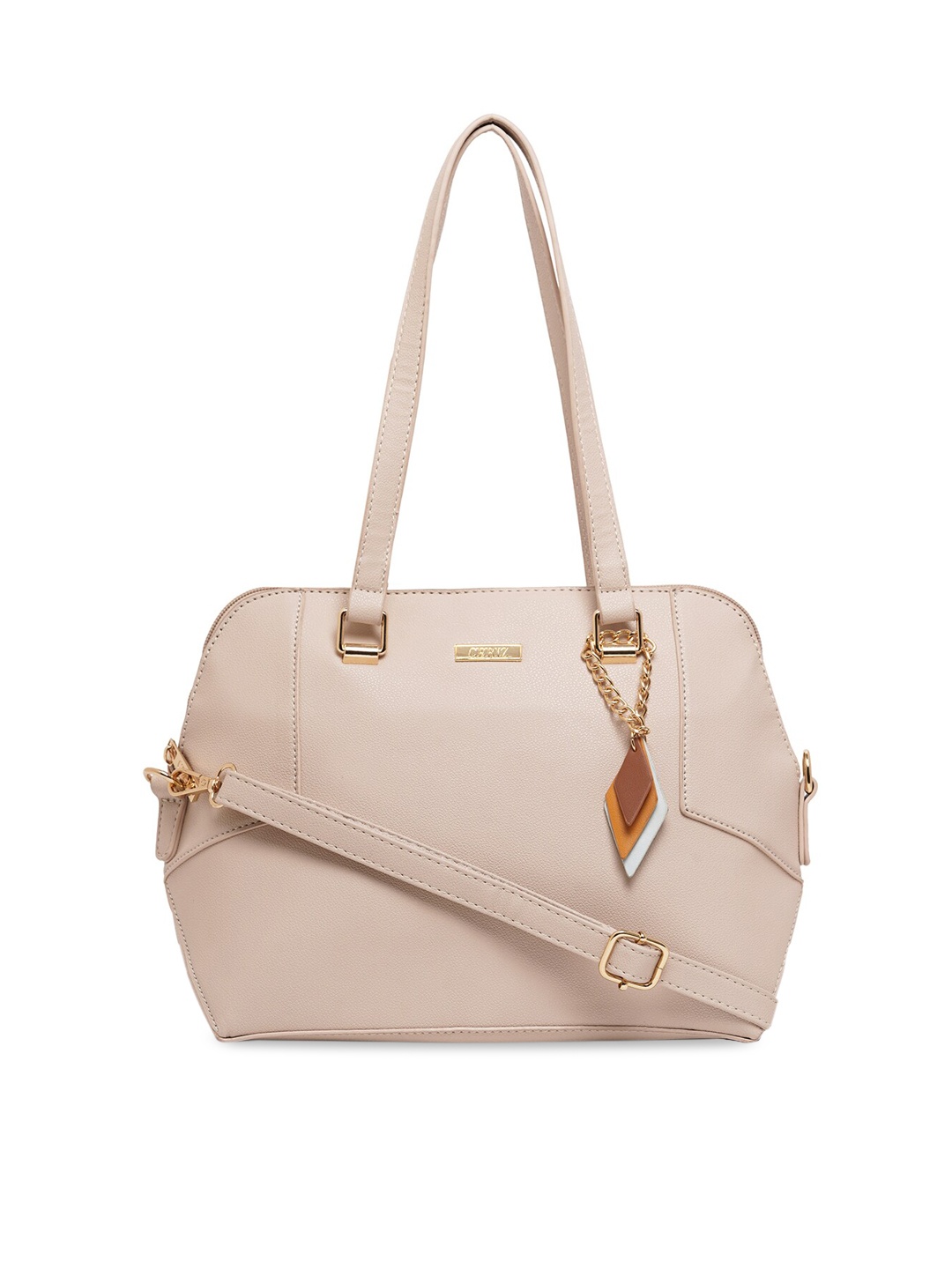 

CERIZ Beige Solid Shoulder Bag