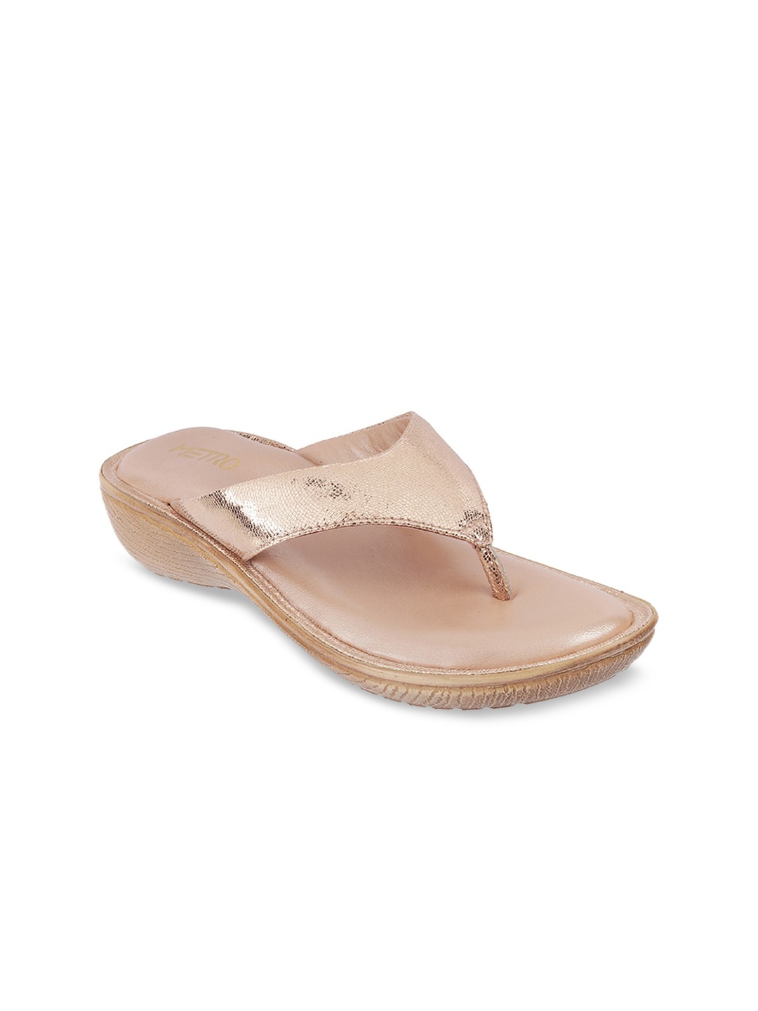 

Metro Women Gold-Toned Woven Design Wedges