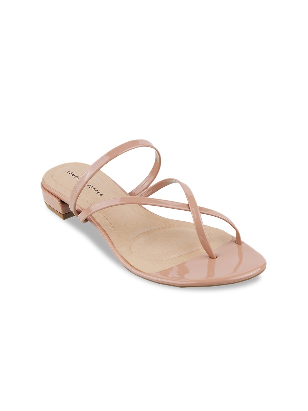 

LEMON & PEPPER Women Pink Solid Block Heels