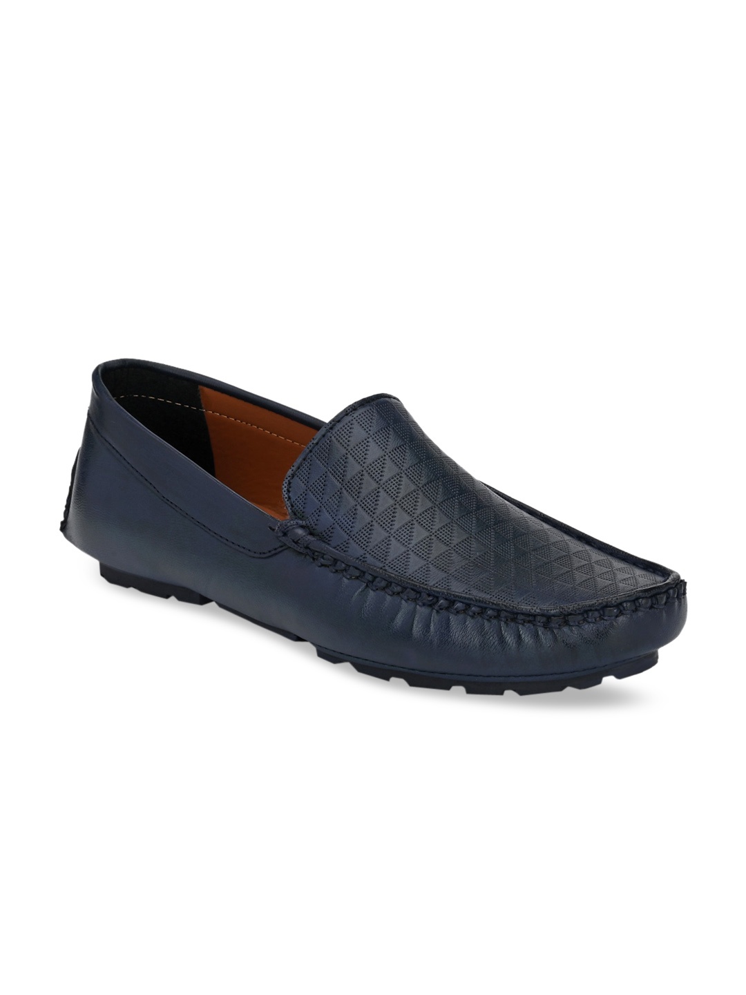 

Ferraiolo Men Blue Textured Loafers