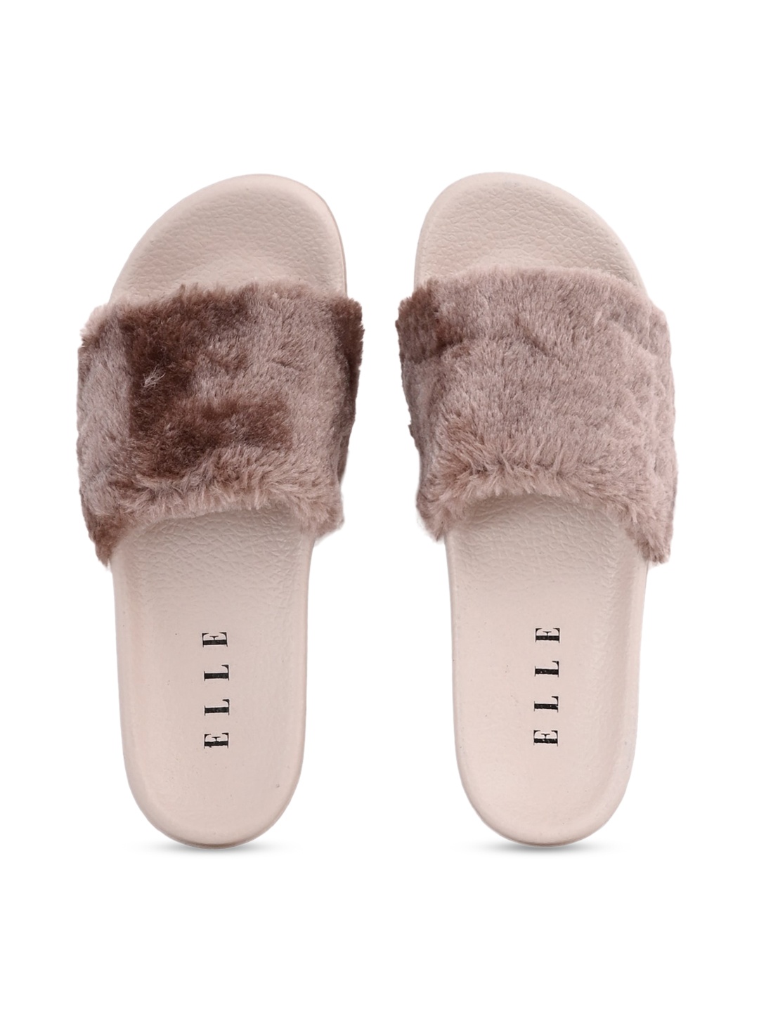 

ELLE Women Brown Faux Fur Sliders