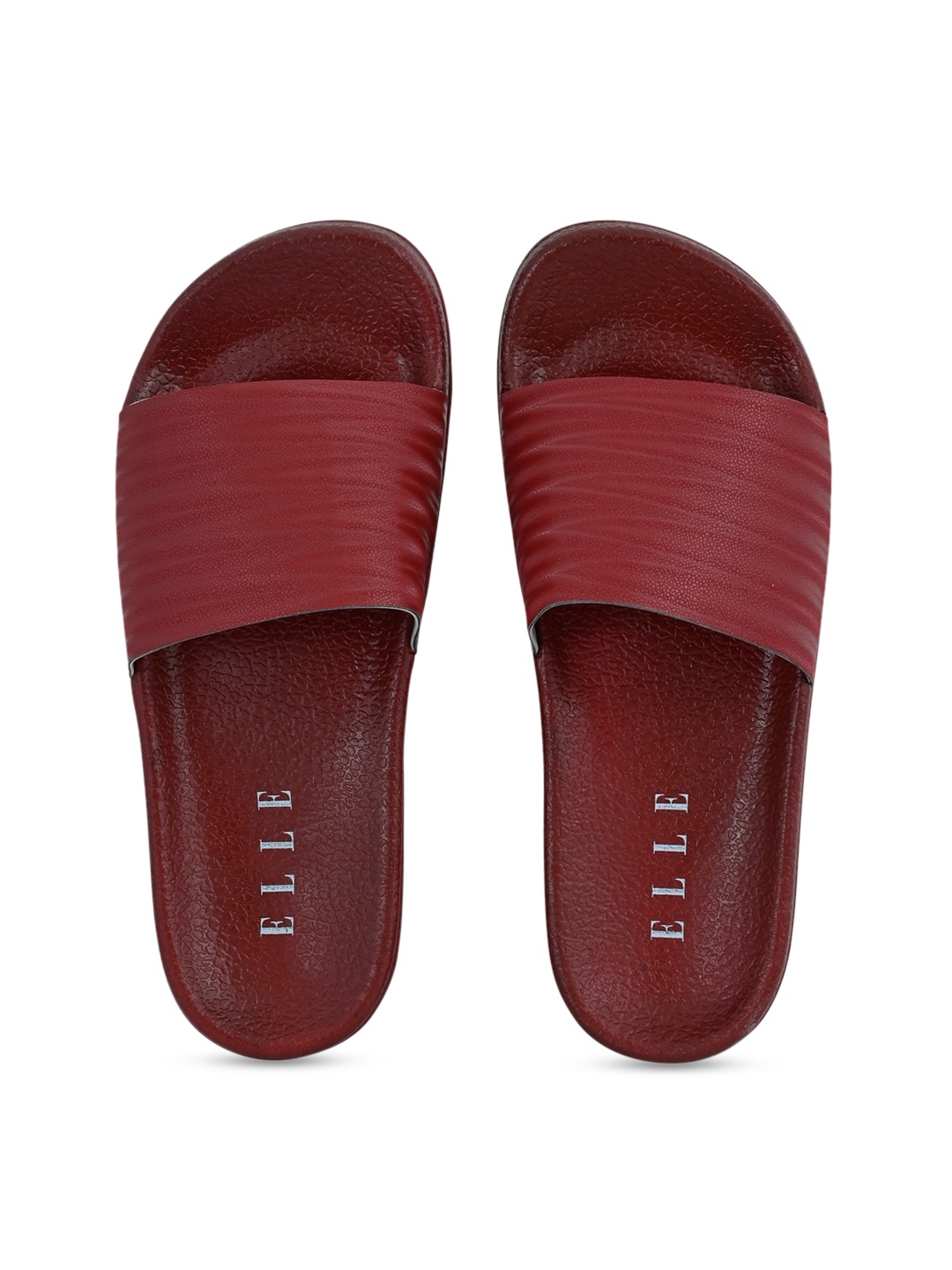 

ELLE Women Maroon Self Design Sliders