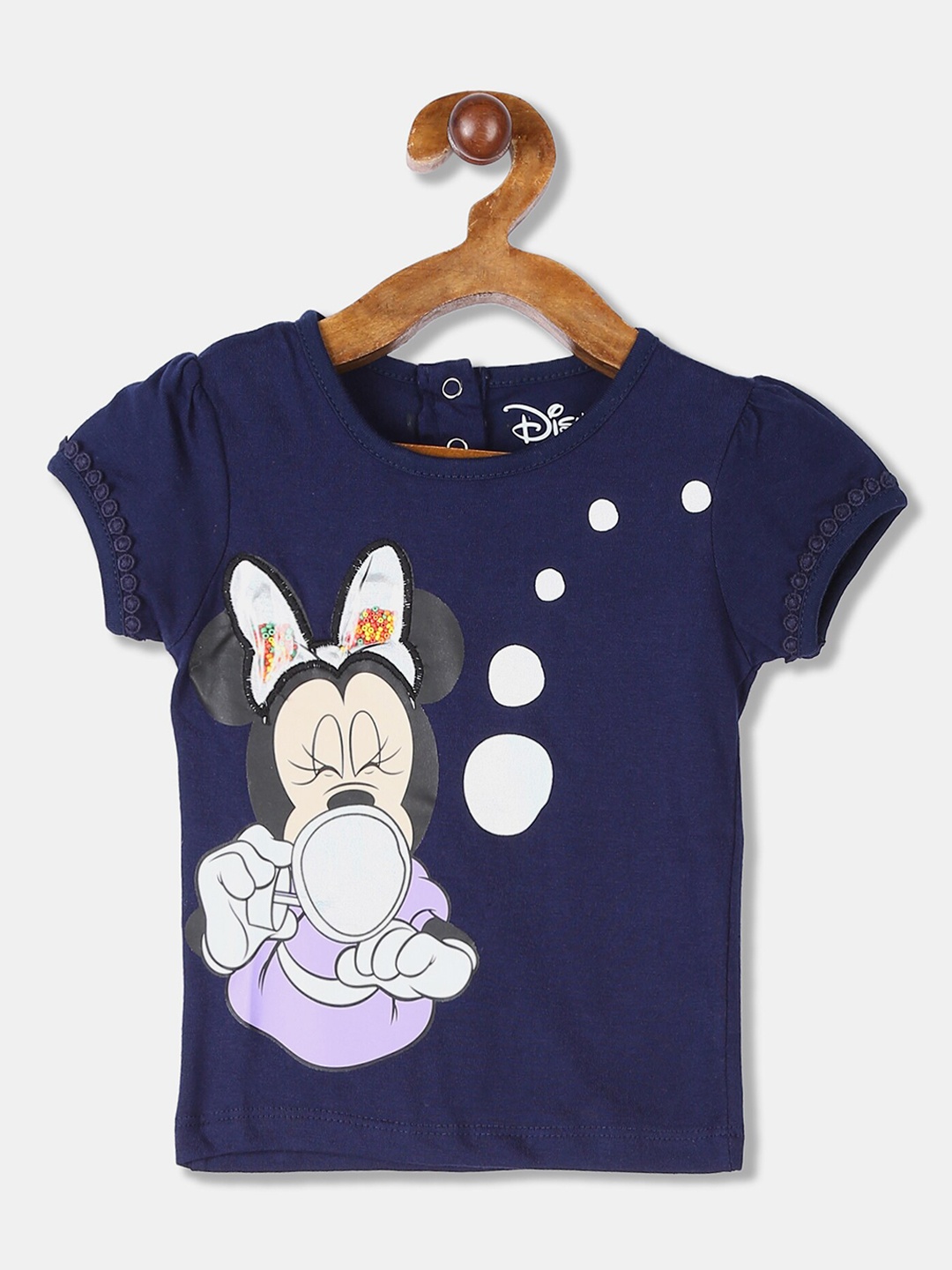 

Colt Girls Navy Blue Minnie Mouse Printed Top