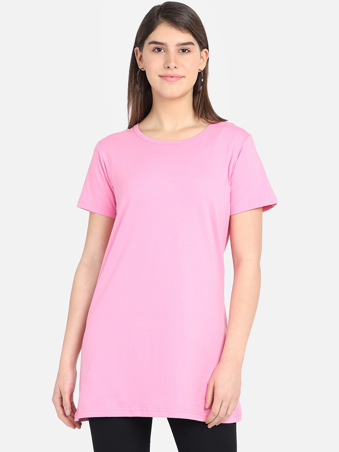 PROTEENS Women Pink Solid Boat Neck T-shirt