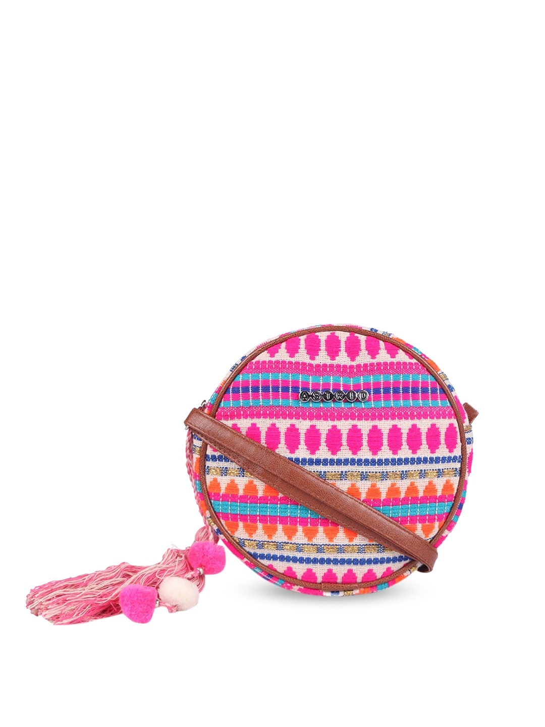 

ASTRID Multicoloured Self Design Sling Bag, Multi