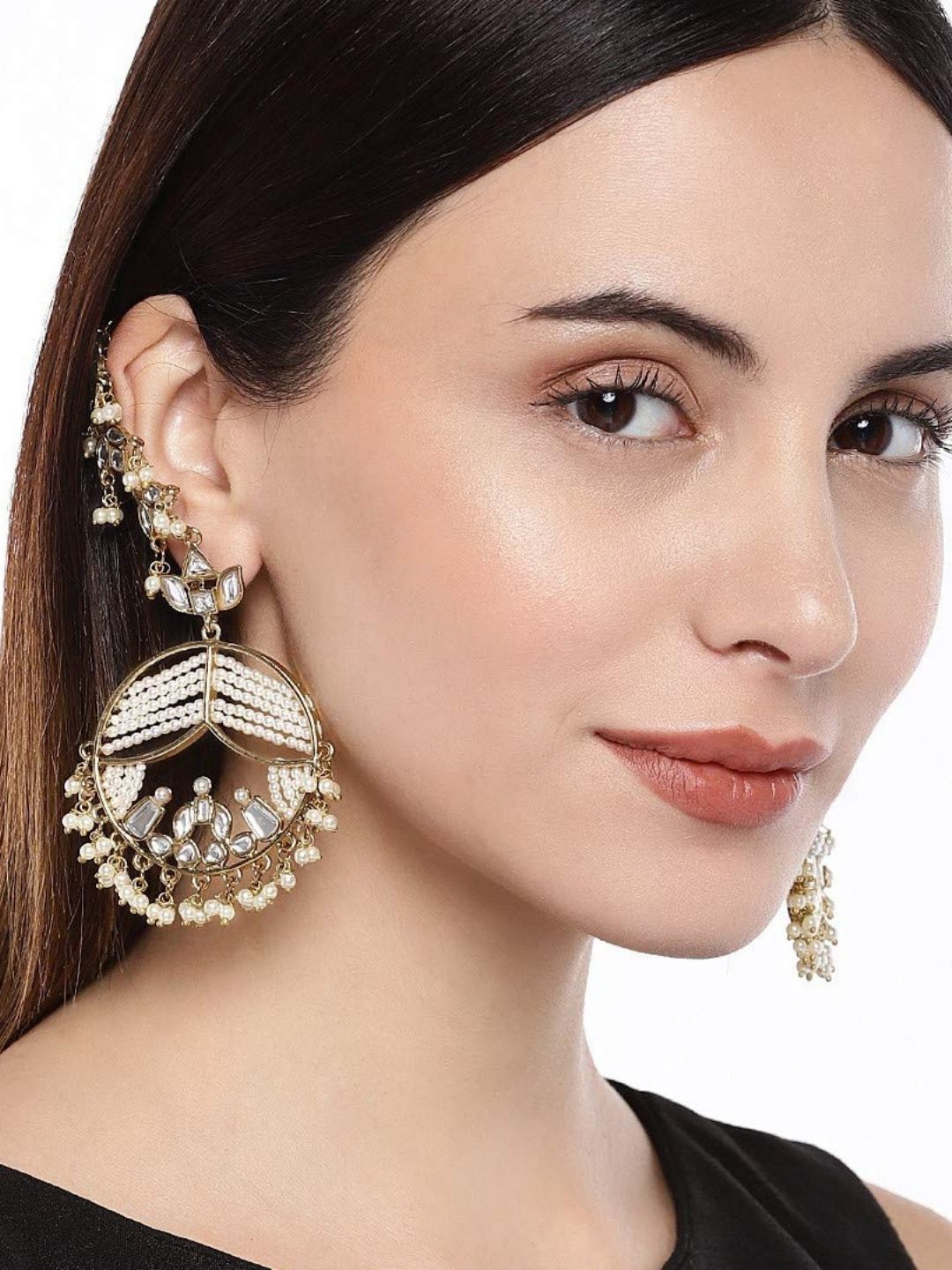 

AccessHer Gold-Toned Classic Chandbalis