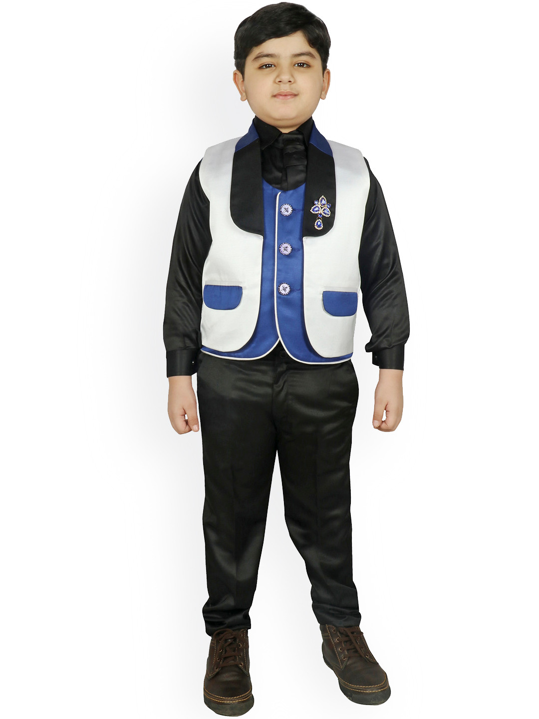 

Boys Black & White Party Suit Set