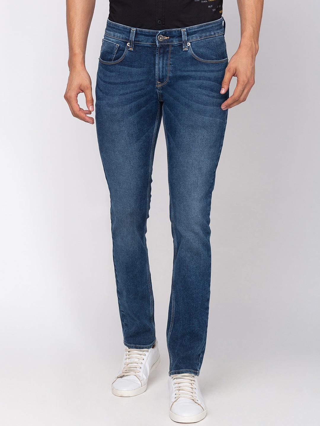 

SPYKAR Men Blue Skinny Fit Low-Rise Clean Look Jeans