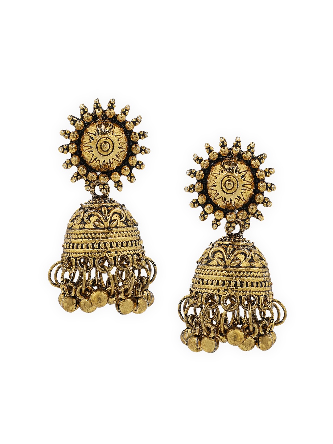 

SATCHEL Gold-Toned Dome Shaped Jhumkas