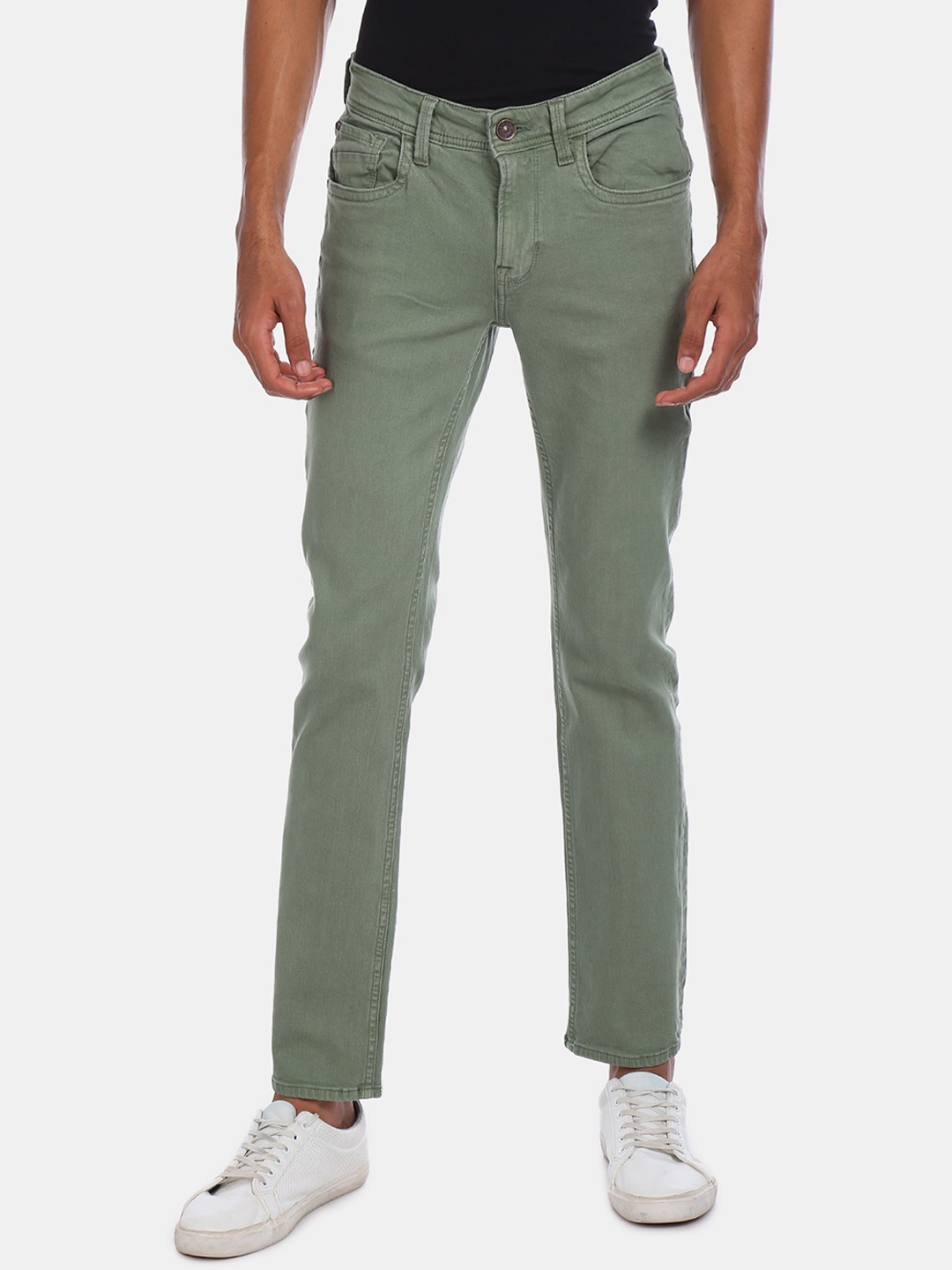

Colt Men Olive Green Regular Fit Jeans