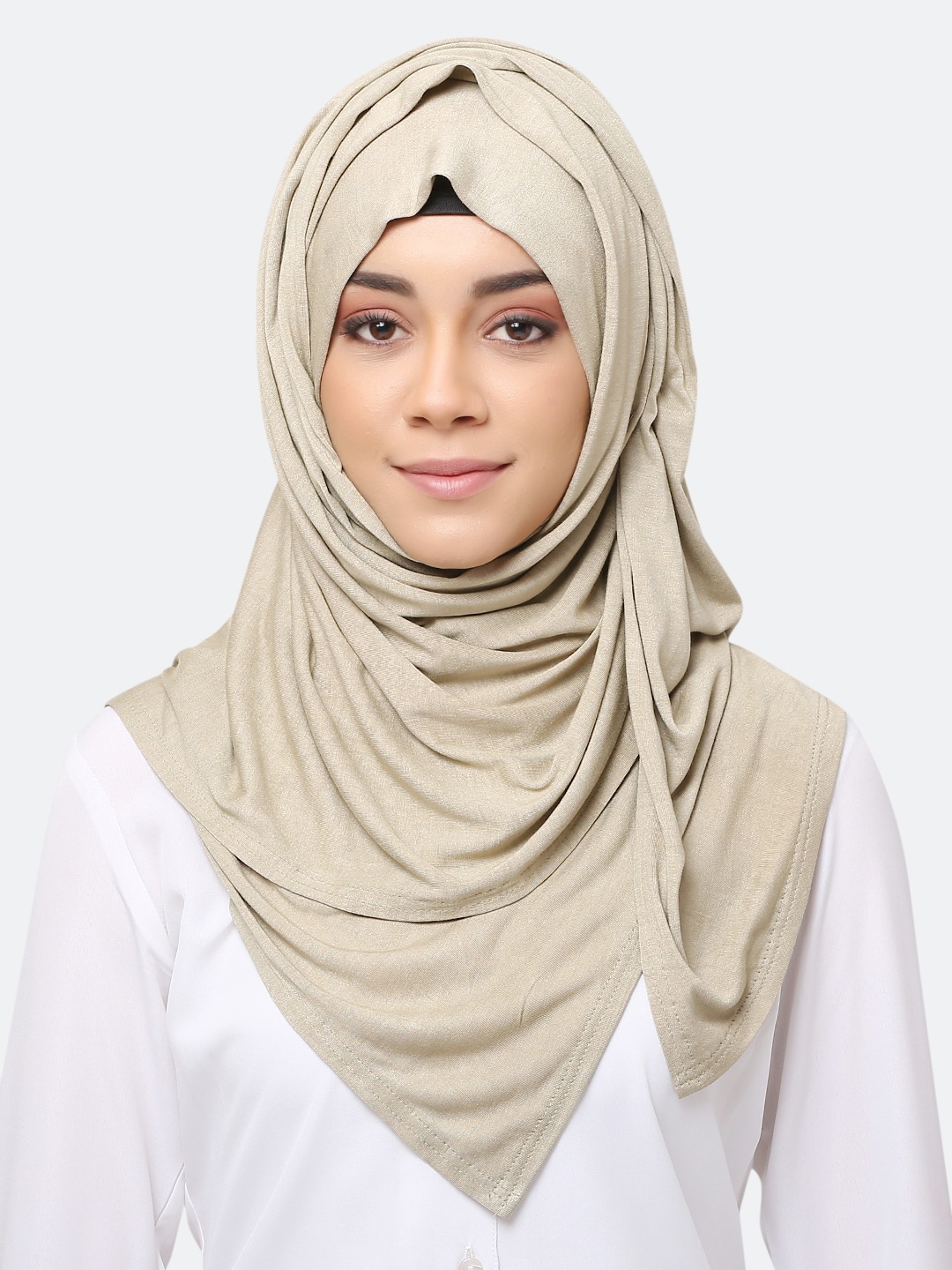 

MOMIN LIBAS Women Beige Solid Hijab Scarf