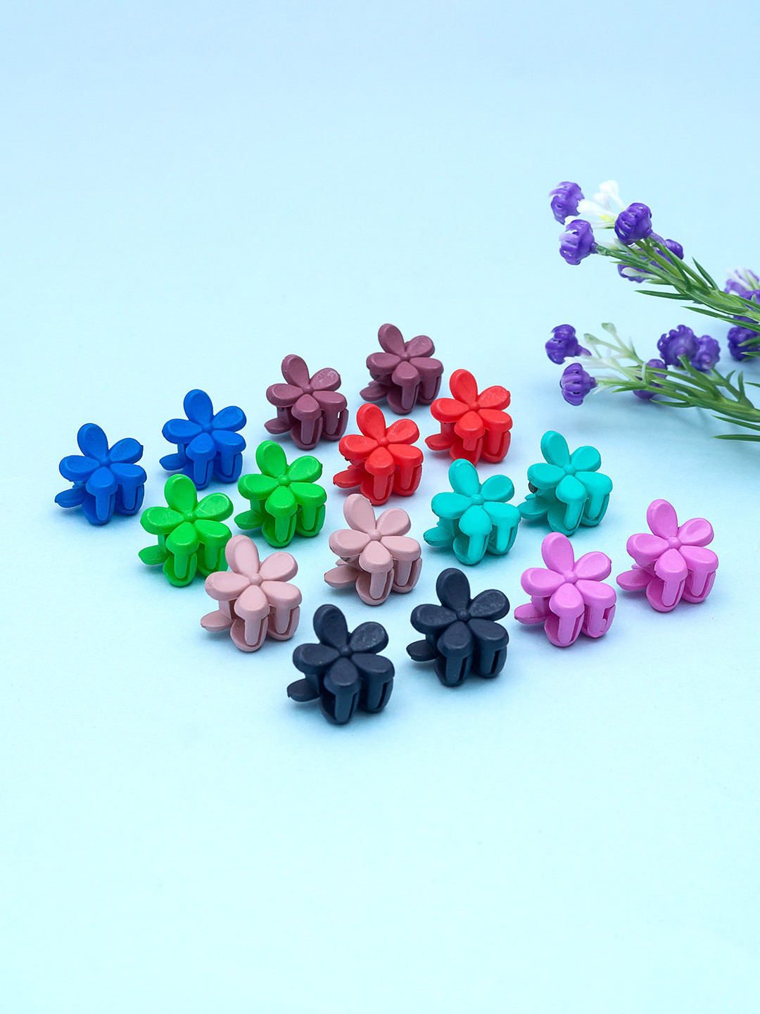 

Golden Peacock Girls Multicoloured Set of 16 Claw Clips, Multi