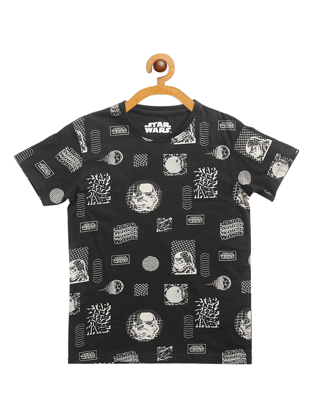 

Pepe Jeans Boys Black & White Printed Round Neck T-shirt