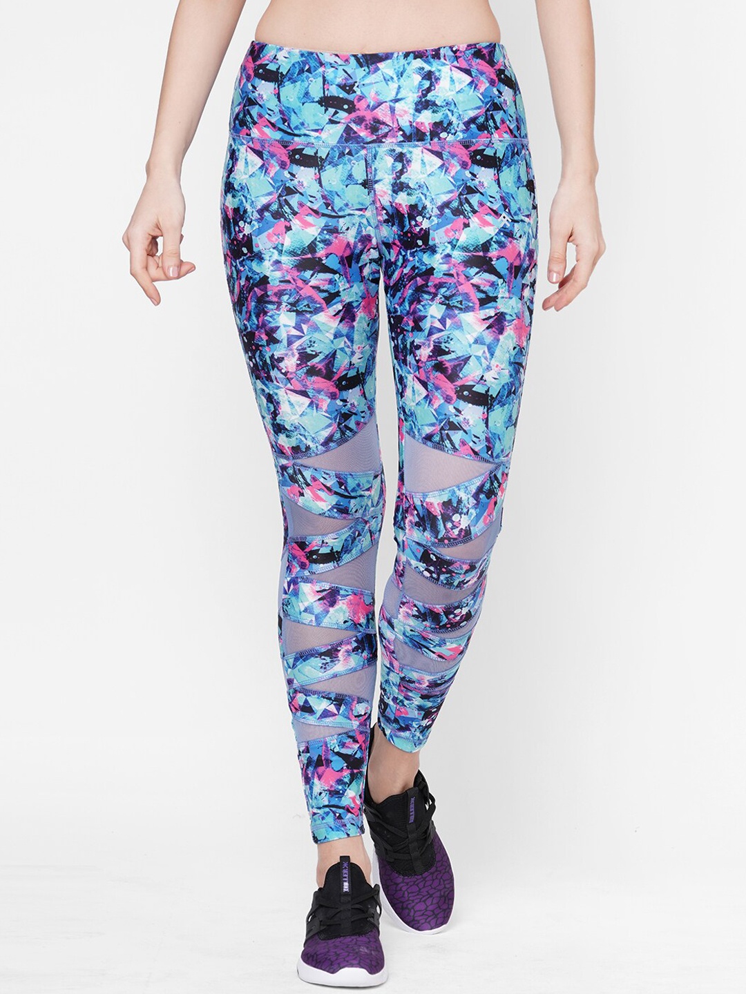 

Tuna London Women Blue Floral Print Track Pants