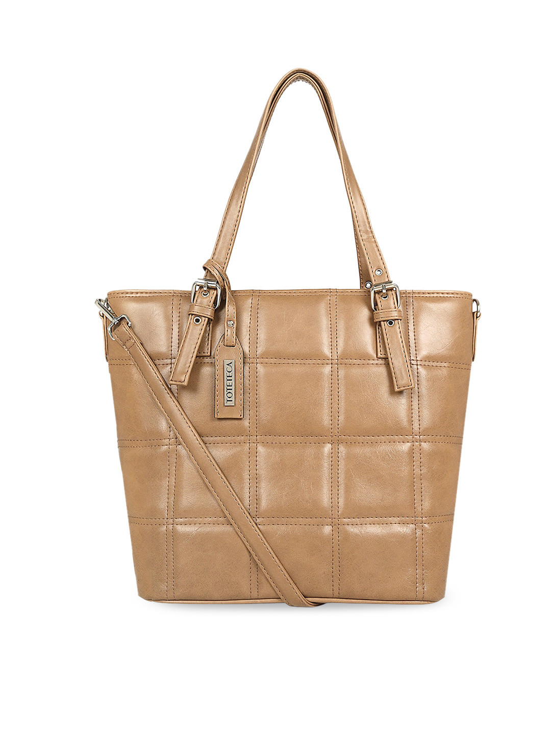 

Toteteca Beige Solid Shoulder Bag