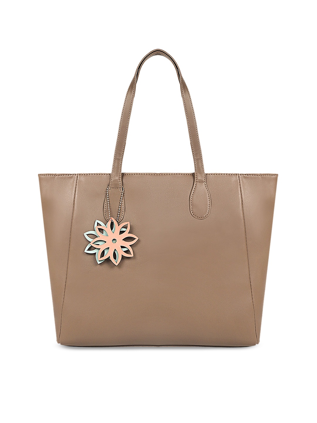Toteteca Beige Solid Shoulder Bag